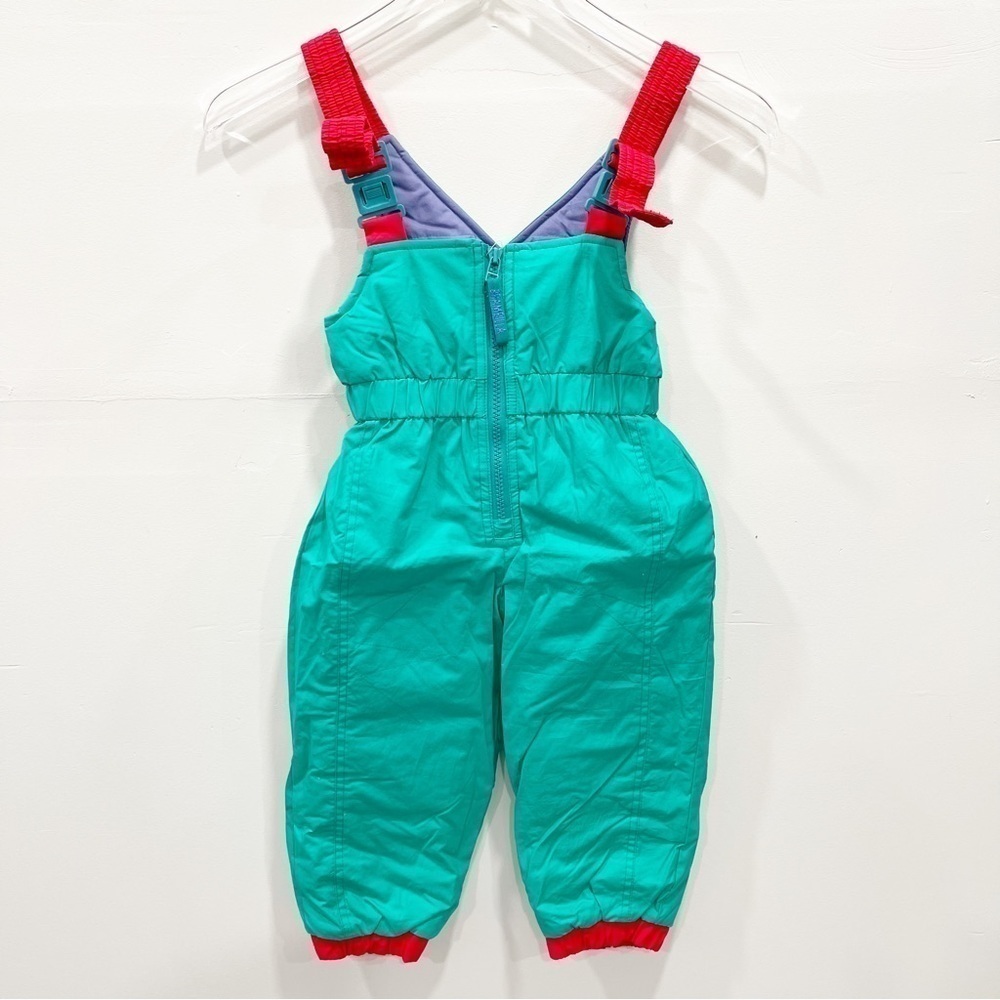 Vintage Dupond Kids Hollofil II Snowsuit One-Piece Teal Green Deadstock